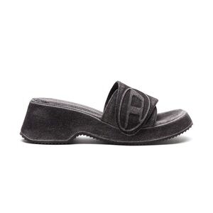 Diesel Sa-Oval D Pf W Denim Sandals - Black - US6